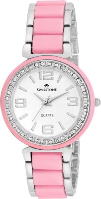 Swisstone CREM505-PNK-SLV Analog Watch  - For Women   Watches  (Swisstone)