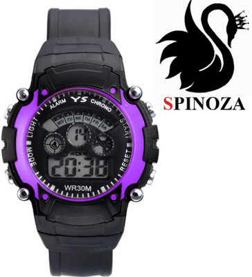 View SPINOZA Purple soprty Digital Watch  - For Men Wrist Watches Price Online(SPINOZA)