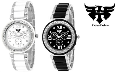 Fadiso Fashion FF-703BW-703SW-COMBO Dazzle Analog Watch  - For Women   Watches  (Fadiso Fashion)