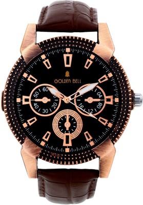 Golden Bell GB-736BlkDBrnStrap Analog Watch  - For Men   Watches  (Golden Bell)