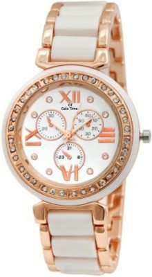 GT Gala Time Diamond Studded Chronograph Dial Design Analog Watch  - For Girls   Watches  (GT Gala Time)