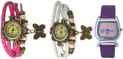 

Jack Klein jack_01131_vntg_wht_pnk Watch - For Girls