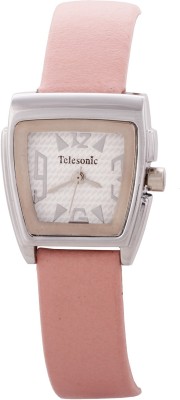 Telesonic TBOU-003 (White) Pattern Maze Watch  - For Women   Watches  (Telesonic)