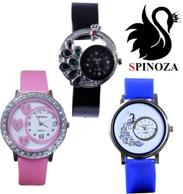 SPINOZA Diamond studded letest collaction with beautiful attractive peacock S09P43 Analog Watch  - For Women   Watches  (SPINOZA)