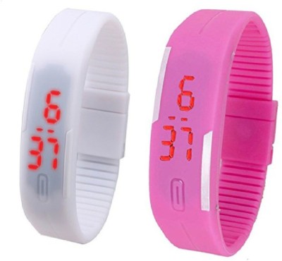 Elios Band-Pink-White Watch  - For Men & Women   Watches  (Elios)