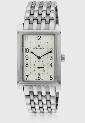 

D'signer 384SM_Wht Silver/White Watch - For Men