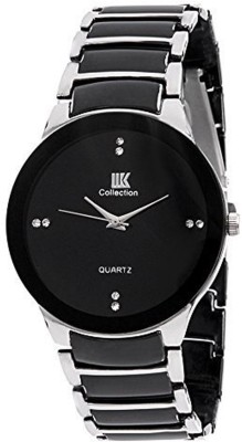 IIK Collection COLLECTION Silver and Black Analog Watch  - For Men   Watches  (IIK Collection)