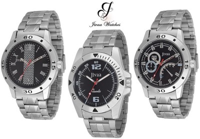 Jivaa JV-6534 Silver Imported Triplet Endeavor Watch  - For Men   Watches  (Jivaa)