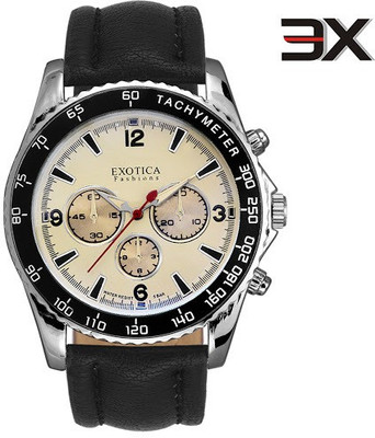 

Exotica Fashions EFG-110-White-Black New Series Watch - For Men