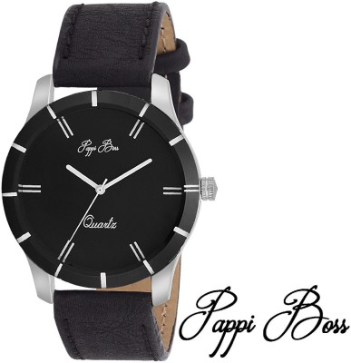 Pappi Boss Extreme Simple & Sober Black Strap Classic Collection Pattern Best Casual Analog Watch  - For Men   Watches  (Pappi Boss)