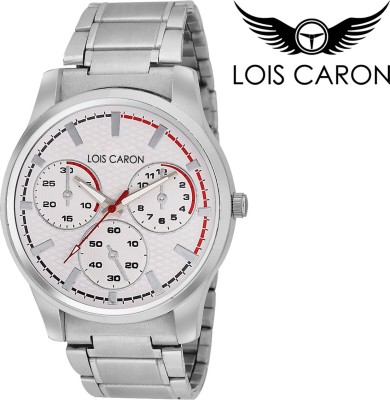 Lois Caron LCK-4053 WHITE CHRONOGRAPH PATTERN Watch  - For Men   Watches  (Lois Caron)