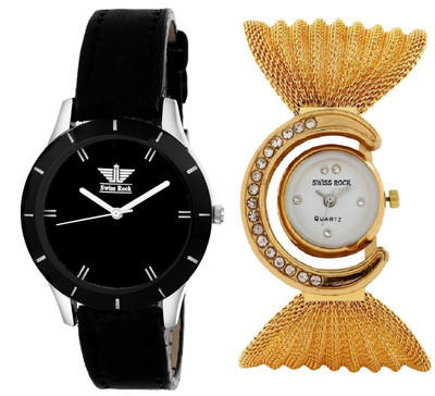 

Swiss Rock WHT-GLD-BLK Watch - For Girls