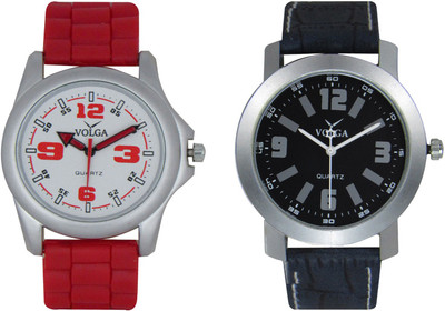 

Volga Branded Leather Quality Designer Dial Diwali Special Combo92 Designer Sport Looks WaterProof Mens Watch Watch - For Men