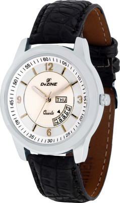 

Dezine DZ-GR692-WHT-BLK Day Date Watch - For Men