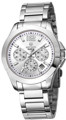 

Megir 5006-Silver Watch - For Men
