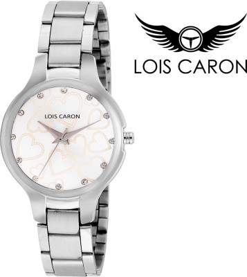 Lois Caron LCS-4516 WHITE HEART DIAL Analog Watch  - For Women   Watches  (Lois Caron)