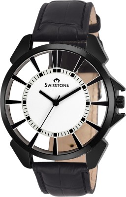 Swisstone CTHRU55-BLK-WHT Analog Watch  - For Men   Watches  (Swisstone)