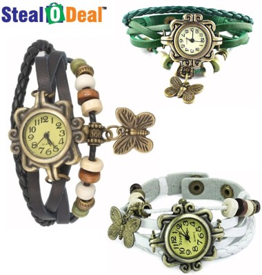 Stealodeal Different Colors Vintage Antique Retro Style Butterfly Watch  - For Men & Women   Watches  (Stealodeal)