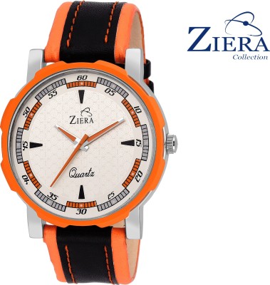 Ziera ZR7009 Orange LEATHER STRAP STYLISH Watch  - For Men   Watches  (Ziera)