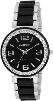 Elwin diamond black jewel Analog Watch  - For Women   Watches  (Elwin)
