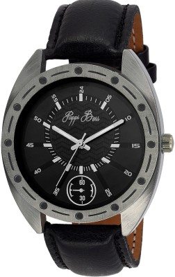 Pappi Boss Classic Black Dial Analog Watch  - For Men   Watches  (Pappi Boss)