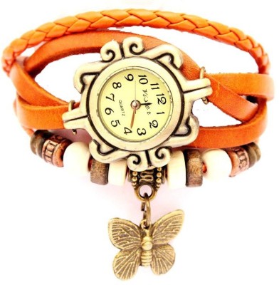 Design Culture dgcVINTAGE-Orange Vintage butterfly Analog Watch  - For Girls   Watches  (Design Culture)