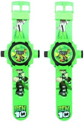 Yuinq BenTen 24 Images Projector Watch001 For Boys n KIds(pack of 2) Digital Watch  - For Boys   Watches  (Yuinq)