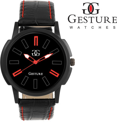 

Gesture Rocking Black Red Watch - For Men