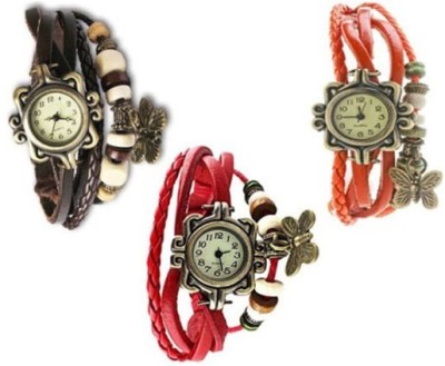 Mobspy Vintage Butter fly brown-red-orange Analog Watch  - For Girls   Watches  (Mobspy)