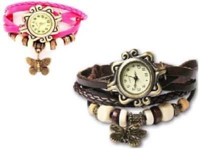 Y&D Vintage Butter fly pink-brown Watch  - For Women   Watches  (Y&D)