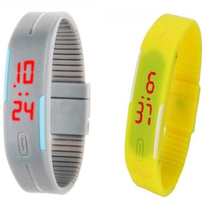 CrackaDeal High Quality Yellow and Grey Led Digital Watch  - For Couple   Watches  (CrackaDeal)