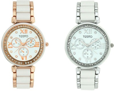 Tizoto 702 Tizoto Combo White Metal analog watch Analog Watch  - For Women   Watches  (Tizoto)