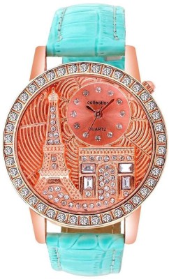COSMIC DIAMOND STUDDED ANALOG WOMEN WATCH WITH DESIGNER DIAL- SKY BLUE STRAP Analog Watch  - For Women   Watches  (COSMIC)