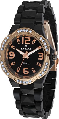 Dezine CRYSTAL STUDDED BEZEL-LR6013BLK Watch  - For Girls   Watches  (Dezine)