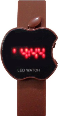 COSMIC APPLE SHAPE LED WITH RED DIGITAL LIGHT- BROWN STRAP Digital Watch  - For Men   Watches  (COSMIC)