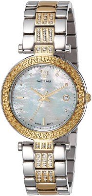 Swiss Eagle SE-9094B-TTYG-03 Analog Watch  - For Women   Watches  (Swiss Eagle)