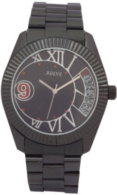 Adine AD-7005BLACK-BLACK Analog Watch  - For Men   Watches  (Adine)