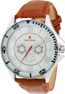 Swiss Trend ST2031 White Bezel Dummy Look Elegant Analog Watch  - For Men   Watches  (Swiss Trend)