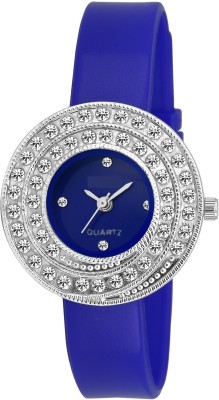 Pappi Boss QUALITY ASSURED - Classic Blue Stone Studded Casual Analog Watch  - For Women   Watches  (Pappi Boss)