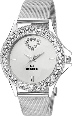 Marco DIAMOND MR-LR 6001 WHITE-CH Analog Watch  - For Women   Watches  (Marco)