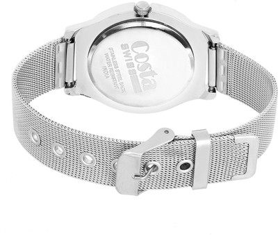 Costa Swiss CS-9003 Diva White Analog Watch - For Women