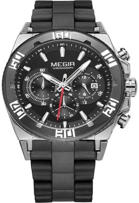 Megir Gmarks-3009-Black Sports Watch  - For Men   Watches  (Megir)