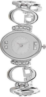 

Rokcy Fancy Silver Greasy Analog White Dial Girls' Watch - Women Watch - For Girls