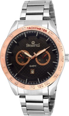 Swisstyle Date Display-SS-GR649-BLK-GLDCH Watch  - For Men   Watches  (Swisstyle)