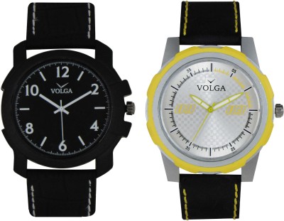 Volga Branded Leather Quality Designer Dial Diwali Special Combo260 Designer Sport Looks WaterProof Mens Watch Analog Watch  - For Men   Watches  (Volga)