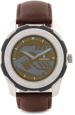 Adixion 3099SL05 New Stainless Steel watch with Genuine Leather Strep. Analog Watch  - For Men   Watches  (Adixion)