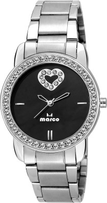Marco DIAMOND MR-LR 8001 BLACK-CH Analog Watch  - For Women   Watches  (Marco)