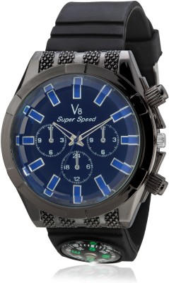 V8 Veteran Blue Ray Glass Superspeed Analog Watch  - For Men   Watches  (V8)