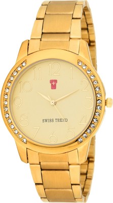 Swiss Trend ST2208 Golden Desginer Analog Watch  - For Women   Watches  (Swiss Trend)