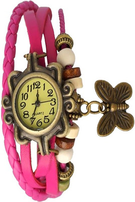 NS18 Vintage Butterfly Rakhi Watch Pink Analog Watch  - For Women   Watches  (NS18)